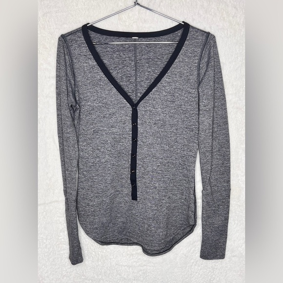 lululemon athletica Tops - Lululemon Awesoma Henley long-sleeve shirt